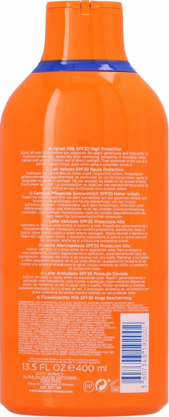Beste Verkoop β Lancaster Sun Beauty Velvet Milk SPF30 - 400 Ml - Zonnebrand π 5 Beste Verkoop β Lancaster Sun Beauty Velvet Milk SPF30 - 400 Ml - Zonnebrand π - Afbeelding 5