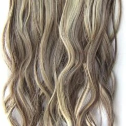 Goedkoop ✨ Brazilian Clip In Hair Extensions 7 Set Wavy Bruin / Blond - P4/613 ✔️