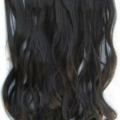 Begroting 🎁 Brazilian Clip In Hair Extensions 7 Set Wavy Zwart - 1B# 🥰