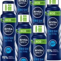Beste Pirce ๐ NIVEA MEN Ecodeo Fresh Active Deodorant - Voordeelverpakking - 6 X 125ml ๐