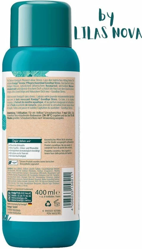 Beste recensies van 😍 Kneipp Badschuim - Goodbye Stress Aroma-Verzorgende Schuimbad, 400 Ml 🌟 6 Beste recensies van 😍 Kneipp Badschuim - Goodbye Stress Aroma-Verzorgende Schuimbad, 400 Ml 🌟 - Afbeelding 6