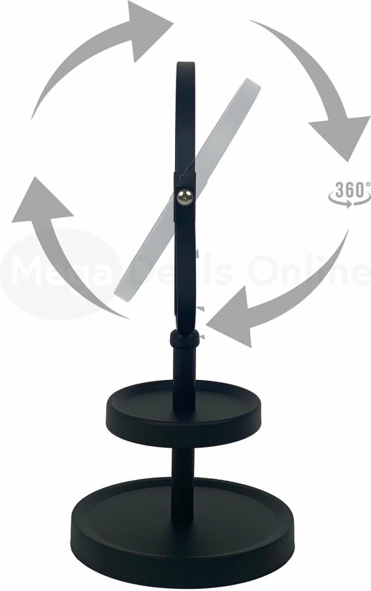 Beste Verkoop π― Merkloos Make-Up Spiegel - Scheerspiegel - Salonspiegel - Incl. Sieraden-rek/Sieraden-display - 3x Vergrotende Werking - Zwart π 2 Beste Verkoop π― Merkloos Make-Up Spiegel - Scheerspiegel - Salonspiegel - Incl. Sieraden-rek/Sieraden-display - 3x Vergrotende Werking - Zwart π - Afbeelding 2