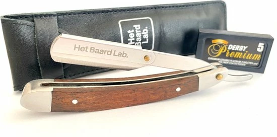 Promo 😀 Het Baard Lab. Premium Shavette (incl. Derby Premium Scheermesjes & Etui) - Klassiek Scheermes - Barbiersmes - Open Scheermes - Hout - Rozenhout 🔔 7 Promo 😀 Het Baard Lab. Premium Shavette (incl. Derby Premium Scheermesjes & Etui) - Klassiek Scheermes - Barbiersmes - Open Scheermes - Hout - Rozenhout 🔔 - Afbeelding 7