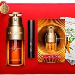 Korting 😀 Clarins Double Serum 30 Ml Geschenkset + Wonder Perfect Mascara 4D 3 Ml + Double Serum Eye 7x 0,9 Ml 🎁