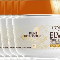 Nieuw โจ L’Oréal Paris L'Oréal Paris Elvive Extraordinary Oil Haarmasker - 6 X 300 Ml - Voordeelverpakking ๐