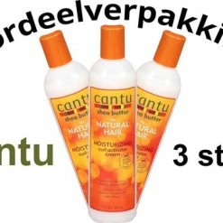 Hete verkoop ✨ Cantu For Natural Hair Moisturizing Curl Activator Haarcreme | 355 Ml | Shea Butter| Haarverzorging| Shea Moisture |3 Stuks ❤️