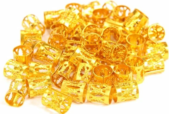 Beste Pirce β Merkloos Set Van 50 Dreadlock Kralen! - Vlechten - Rasta Haar Ringen - Extension Kralen Beads - Braids - Goud - 50 Stuks π 1 Beste Pirce β Merkloos Set Van 50 Dreadlock Kralen! - Vlechten - Rasta Haar Ringen - Extension Kralen Beads - Braids - Goud - 50 Stuks π