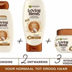 Uitgang 😀 Garnier Loving Blends Conditioner - Kokosmelk & Macadamia - Droog Haar - 6 X 250 Ml - Voordeelverpakking ❤️ -BRAUN Shop 550x386 3