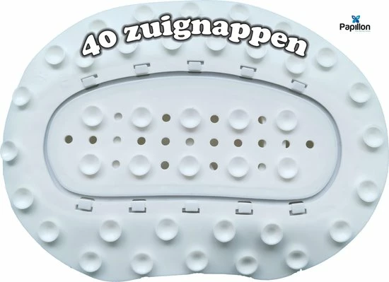 Flash-uitverkoop π IFC Papillon Papillon Badkussen Voor In Bad - Met 40 Zuignappen - Wit 𧨠3 Flash-uitverkoop π IFC Papillon Papillon Badkussen Voor In Bad - Met 40 Zuignappen - Wit 𧨠- Afbeelding 3