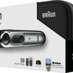Aanbiedingen π BRAUN Baardtrimmer BT 7940 - Zwart/Metaalgrijs + Gillette ProGlide Scheermes Incl. Toilettas β€οΈ