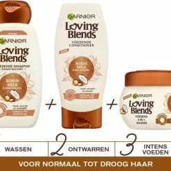 Uitgang 😀 Garnier Loving Blends Conditioner - Kokosmelk & Macadamia - Droog Haar - 6 X 250 Ml - Voordeelverpakking ❤️ -BRAUN Shop 550x426 1