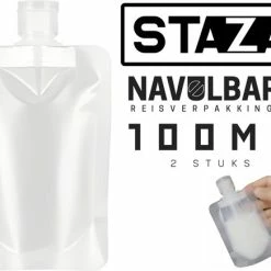 Promo โ๏ธ Staza® Navulbare Siliconen Reisflesjes – 2 Stuks - Reisflacons Voor ๐ Handbagage & Travel - 100ml ๐