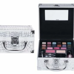 Begroting 🎁 Casuelle - Mini Make-Up Koffer - Kleur: Grijs / Aluminium 😀