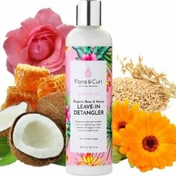 Beste deal 🧨 Flora & Curl Organic Rose & Honey Leave-In Detangler -300 Ml - Curly Girl Proof ✔️ -BRAUN Shop 550x443