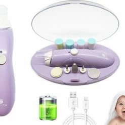 Beste Verkoop 🎉 FOOCCA Baby Nagelknipper - Oplaadbaar - Baby Manicureset - Baby Verzorgingsset - Baby Nagelvijl - Baby Nagelschaartje - Baby Nagelset - Elektrisch - Oplaadbaar 🌟