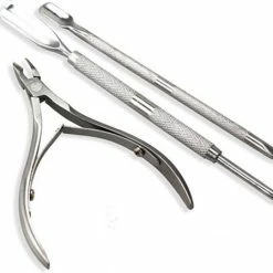 Begroting 🎁 AA Commerce 3In1 Metalen Nagel Riem Knipper - Cuticle Pusher Duwer Verwijderaar Trimmer Mesje - Nagel Bokkenpoot - Verzorging Set 🔔