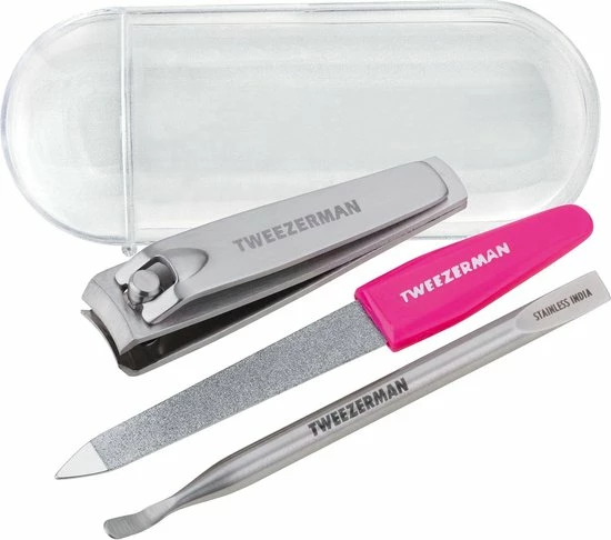 Uitgang π Tweezerman Mini Nagelset - RVS - Manicureset Met Nagelvijl, Nagelknipper, Bokkenpoot En Nagelriemknipper - Roze β 2 Uitgang π Tweezerman Mini Nagelset - RVS - Manicureset Met Nagelvijl, Nagelknipper, Bokkenpoot En Nagelriemknipper - Roze β - Afbeelding 2