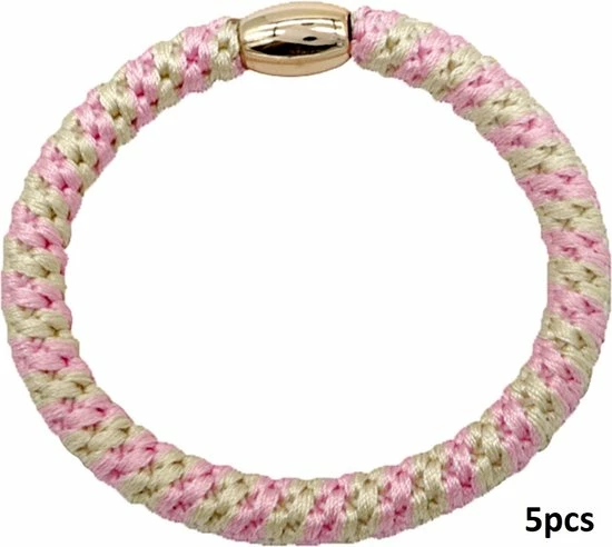 Korting β¨ Dielay Haarelastiekjes / Armbanden - Set 5 Stuks - Elastisch - Lichtroze π₯° 1 Korting β¨ Dielay Haarelastiekjes / Armbanden - Set 5 Stuks - Elastisch - Lichtroze π₯°