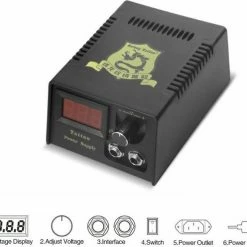 Korting ✔️ Dragonhawk Complete Tattoo Set Met 2 Machines, 14 Inkt En 20 Tatoeage Naalden 👍 -BRAUN Shop 550x496 6