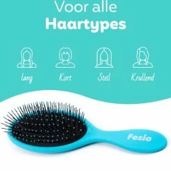 Korting 👍 Fesio Anti Klit Haarborstel - Blauw 🌟 -BRAUN Shop 550x502 3