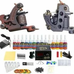 Korting ✔️ Dragonhawk Complete Tattoo Set Met 2 Machines, 14 Inkt En 20 Tatoeage Naalden 👍