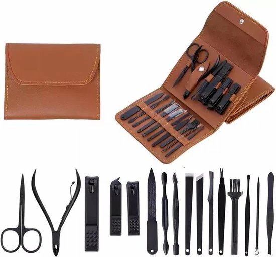 Goedkoopste 🔥 LOUZIR 16 Delig Manicure Set Met Gezichtsmasker- Nagelset -Nagelvijl - Nagelknipper- Nagelschaar - Pincet- Manicureset Met Luxe Etui Voor Nagel 🎁 1 Goedkoopste 🔥 LOUZIR 16 Delig Manicure Set Met Gezichtsmasker- Nagelset -Nagelvijl - Nagelknipper- Nagelschaar - Pincet- Manicureset Met Luxe Etui Voor Nagel 🎁