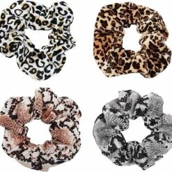Top 10 ⭐ Scrunchieshop.com Scrunchie Leopard Set Van 4 | Set | Elastiek | Satijn | Fluweel | Haarwokkel | Haarelastiek | Snake | Luipaard | Panter | Scrunchies 🥰