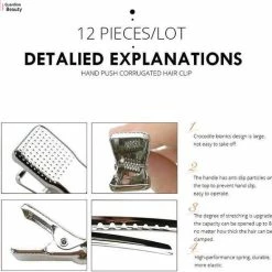 Aanbiedingen 😀 Merkloos Kappers Haarklemmen | Haarclips Zilver | Grote Haarklem | Stevige Platbek Haarklem | Professionele Haarklemmen | Afdeelklem | Hair Clips | 12x ✨ -BRAUN Shop 550x522 4