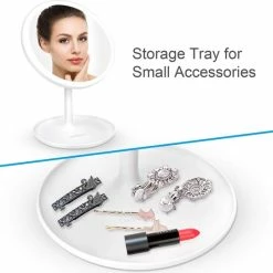 Top 10 🧨 Merkloos Deweisn Verlichte Make-upspiegel, LED-kaptafelspiegel Met Afneembare Houder, Make-upspiegel Met 10x Vergroting, Slimme Schakelaar En USB-oplader, Draagbaar 90° Draaibaar 😍 -BRAUN Shop 550x541 2