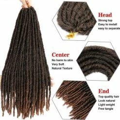 Uitgang 🌟 WiseGoods Luxe Dreadlocks 45cm - Synthetisch - Hair Extensions Voor Vrouwen - Knooploos Dreads - Zwart 👍