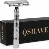 Beste deal 🛒 Safety Razor QSHAVE + 5 Titanium Scheermesjes – Dubbelzijdig Scheermes Voor Mannen En Vrouwen – Klassiek Scheermes 🤩