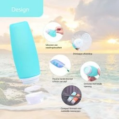 Aanbiedingen 🎁 STARMAN Reisflesjes Set - Inclusief Toilettas - Siliconen - Reisflacons - 👜 Handbagage - 100ml - 4 Stuks ⭐ -BRAUN Shop 550x547 11