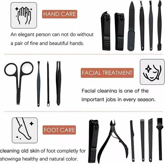 Goedkoopste 🔥 LOUZIR 16 Delig Manicure Set Met Gezichtsmasker- Nagelset -Nagelvijl - Nagelknipper- Nagelschaar - Pincet- Manicureset Met Luxe Etui Voor Nagel 🎁 9 Goedkoopste 🔥 LOUZIR 16 Delig Manicure Set Met Gezichtsmasker- Nagelset -Nagelvijl - Nagelknipper- Nagelschaar - Pincet- Manicureset Met Luxe Etui Voor Nagel 🎁 - Afbeelding 9