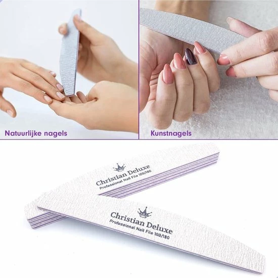 Korting π Christian Deluxe Professionele Nagelvijlen - 100/180 Grit - Nagelvijl Set Van 25 Stuks Voor Acryl En Gelnagels βοΈ 4 Korting π Christian Deluxe Professionele Nagelvijlen - 100/180 Grit - Nagelvijl Set Van 25 Stuks Voor Acryl En Gelnagels βοΈ - Afbeelding 4