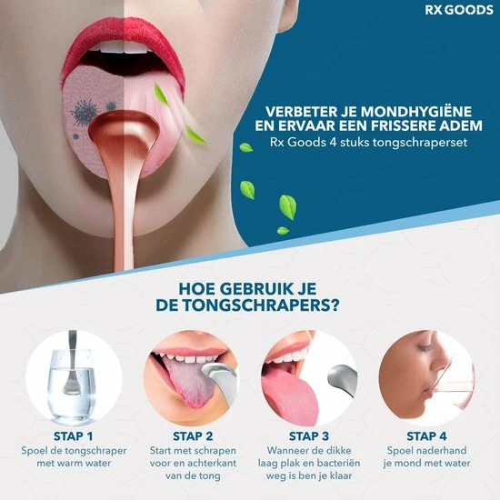 Goedkoopste ๐งจ RX Goods Rosé Gouden Tongschraper Voor Mondverzorging – 4 Stuks – Duurzaam & Herbruikbaar ๐ 4 Goedkoopste ๐งจ RX Goods Rosé Gouden Tongschraper Voor Mondverzorging – 4 Stuks – Duurzaam & Herbruikbaar ๐ - Afbeelding 4