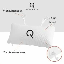 Goedkoopste 🎁 QUVIO Opblaasbaar Badkussen - Nekkussen Voor In Bad - Badkussen Met Zuignappen - Wit - Relaxen In Bad - Hoofdsteun Kussen Met Antislip - Ideale Ontspanning Voor Het Hoofd En Nek 🧨 -BRAUN Shop 550x550 366