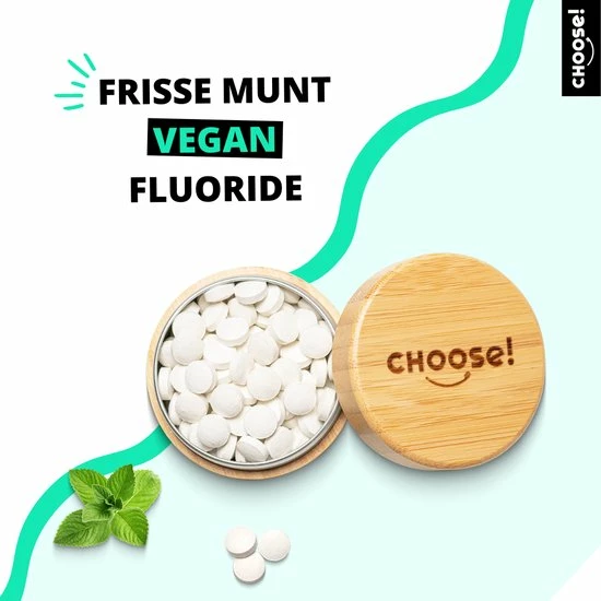 Beste Verkoop 💯 Choose! CHOOSE Tandpasta Tabletten Met Bamboe Refill Pot - 180 Tabletten - Starter Box - Duurzaam - Aanbevolen Door Tandartsen - Zero Waste - Vegan - Fluoride - Ecologisch Verantwoord ⭐ 4 Beste Verkoop 💯 Choose! CHOOSE Tandpasta Tabletten Met Bamboe Refill Pot - 180 Tabletten - Starter Box - Duurzaam - Aanbevolen Door Tandartsen - Zero Waste - Vegan - Fluoride - Ecologisch Verantwoord ⭐ - Afbeelding 4