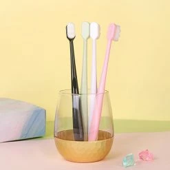 Gloednieuw ✨ DentPro® Tandenborstel - Ultrafijne En Zacht - Zachte Tandenborstel - 10.000 Haartjes - Gevoelig Tandvlees - Soft - Zwart 🥰 -BRAUN Shop 550x550 464