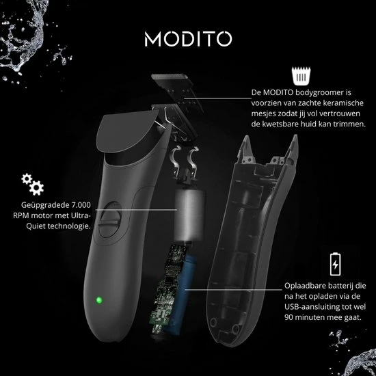 Beste deal 🛒 Modito® Trimmer - Bodygroomer Mannen - 100% Waterdicht - Elektrisch Scheerapparaat - Voor Schaamstreek - Oplaadbaar - Manscaping Body Groomer 🛒 3 Beste deal 🛒 Modito® Trimmer - Bodygroomer Mannen - 100% Waterdicht - Elektrisch Scheerapparaat - Voor Schaamstreek - Oplaadbaar - Manscaping Body Groomer 🛒 - Afbeelding 3
