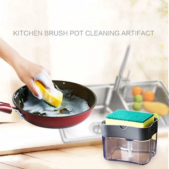 Goedkoop 💯 Buxibo - 2 In 1 Zeepdispenser Met Sponshouder - Inclusief Spons - Zeeppompje - Spons Met Container + Dispenser Voor Afwasmiddel - Wasmiddel - Voor Keuken & Huishouden - Zwart 🤩 11 Goedkoop 💯 Buxibo - 2 In 1 Zeepdispenser Met Sponshouder - Inclusief Spons - Zeeppompje - Spons Met Container + Dispenser Voor Afwasmiddel - Wasmiddel - Voor Keuken & Huishouden - Zwart 🤩 - Afbeelding 11