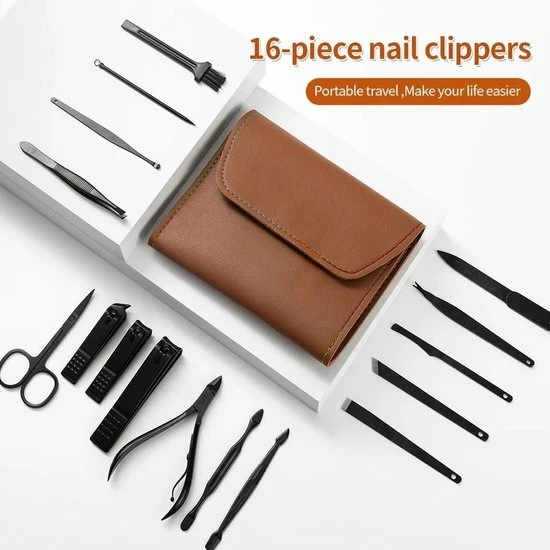 Goedkoopste 🔥 LOUZIR 16 Delig Manicure Set Met Gezichtsmasker- Nagelset -Nagelvijl - Nagelknipper- Nagelschaar - Pincet- Manicureset Met Luxe Etui Voor Nagel 🎁 3 Goedkoopste 🔥 LOUZIR 16 Delig Manicure Set Met Gezichtsmasker- Nagelset -Nagelvijl - Nagelknipper- Nagelschaar - Pincet- Manicureset Met Luxe Etui Voor Nagel 🎁 - Afbeelding 3