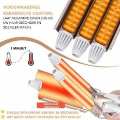 Hete verkoop π Rock&Rose - Golvenkrultang - Keramische Drievoudige Krultang - Wafeltang - Wave Krultang - Haar Stijlen - 45 W - Wit / Beige π 9 Hete verkoop π Rock&Rose - Golvenkrultang - Keramische Drievoudige Krultang - Wafeltang - Wave Krultang - Haar Stijlen - 45 W - Wit / Beige π -BRAUN Shop 550x550 601