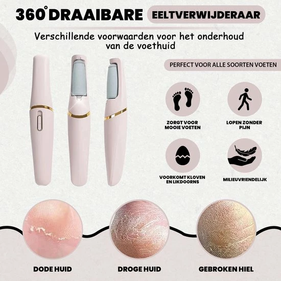 Beste Pirce ❤️ Trendosa Elektrische Eeltverwijderaar- Voetvijl- Eelt Verwijderaar-pedicure-IPX7 Waterdicht- New Model 2022 🎁 4 Beste Pirce ❤️ Trendosa Elektrische Eeltverwijderaar- Voetvijl- Eelt Verwijderaar-pedicure-IPX7 Waterdicht- New Model 2022 🎁 - Afbeelding 4