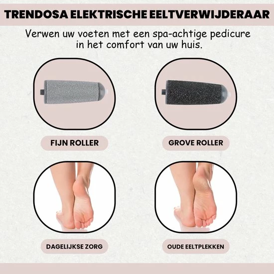 Beste Pirce ❤️ Trendosa Elektrische Eeltverwijderaar- Voetvijl- Eelt Verwijderaar-pedicure-IPX7 Waterdicht- New Model 2022 🎁 5 Beste Pirce ❤️ Trendosa Elektrische Eeltverwijderaar- Voetvijl- Eelt Verwijderaar-pedicure-IPX7 Waterdicht- New Model 2022 🎁 - Afbeelding 5