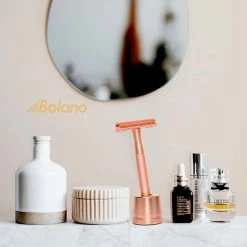 Goedkoopste 🛒 Bolano® Safety Razor Set Rose Gold + 30 Double Edge Scheermesjes + Houder - Klassiek Scheermes Voor Mannen En Vrouwen - D657 😍 -BRAUN Shop 550x550 699