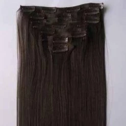 Hete verkoop 🎉 Brazilian Clip In Hairextensions 7 Set Straight Bruin - 2# 😉