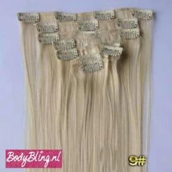 Kopen 💯 Brazilian Clip In Hairextensions 7 Set Straight Blond - 613# 😍