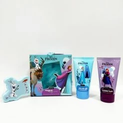Uitgang 🛒 Geschenkset Disney Frozen Douche En Badset - Douchegel 75ml - Badschuim 75ml - Bruistablet 60gr - Douche Puff 😍