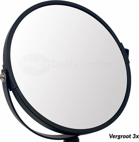 Beste Verkoop π― Merkloos Make-Up Spiegel - Scheerspiegel - Salonspiegel - Incl. Sieraden-rek/Sieraden-display - 3x Vergrotende Werking - Zwart π 3 Beste Verkoop π― Merkloos Make-Up Spiegel - Scheerspiegel - Salonspiegel - Incl. Sieraden-rek/Sieraden-display - 3x Vergrotende Werking - Zwart π - Afbeelding 3