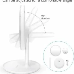 Top 10 🧨 Merkloos Deweisn Verlichte Make-upspiegel, LED-kaptafelspiegel Met Afneembare Houder, Make-upspiegel Met 10x Vergroting, Slimme Schakelaar En USB-oplader, Draagbaar 90° Draaibaar 😍 -BRAUN Shop 550x570